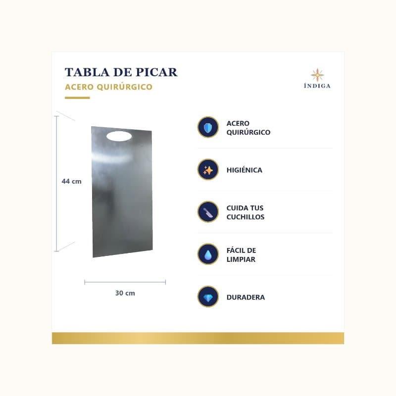 🔪✨ Tabla de Picar de Acero Inoxidable Antibacterial 🍽️ - vista 2